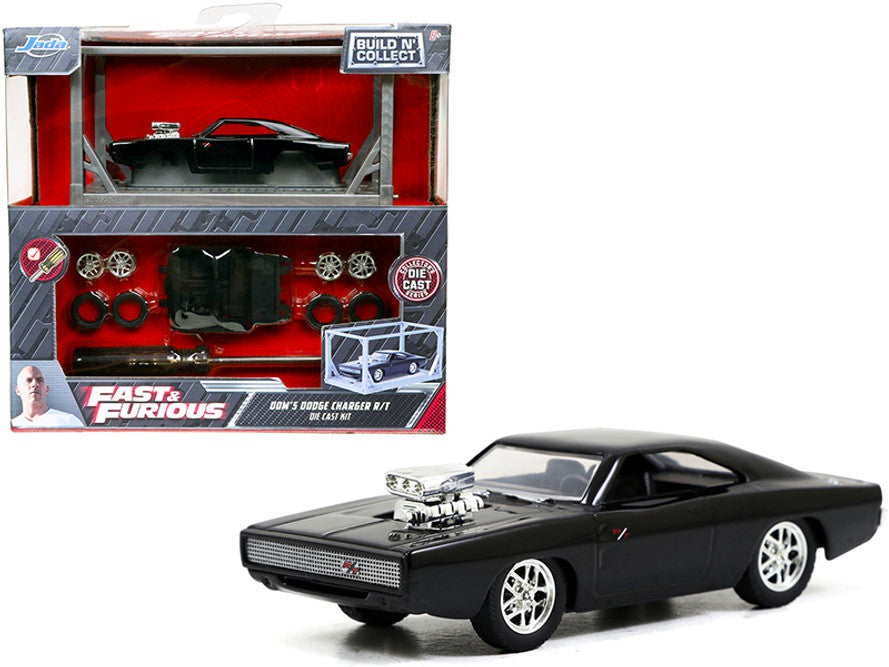 Dom's Dodge Charger R/T Build N' Collect Die -cast Model Kit, Fast &Furious - Jada Toys 31148 - 1/55 scale Diecast Model Toy Car