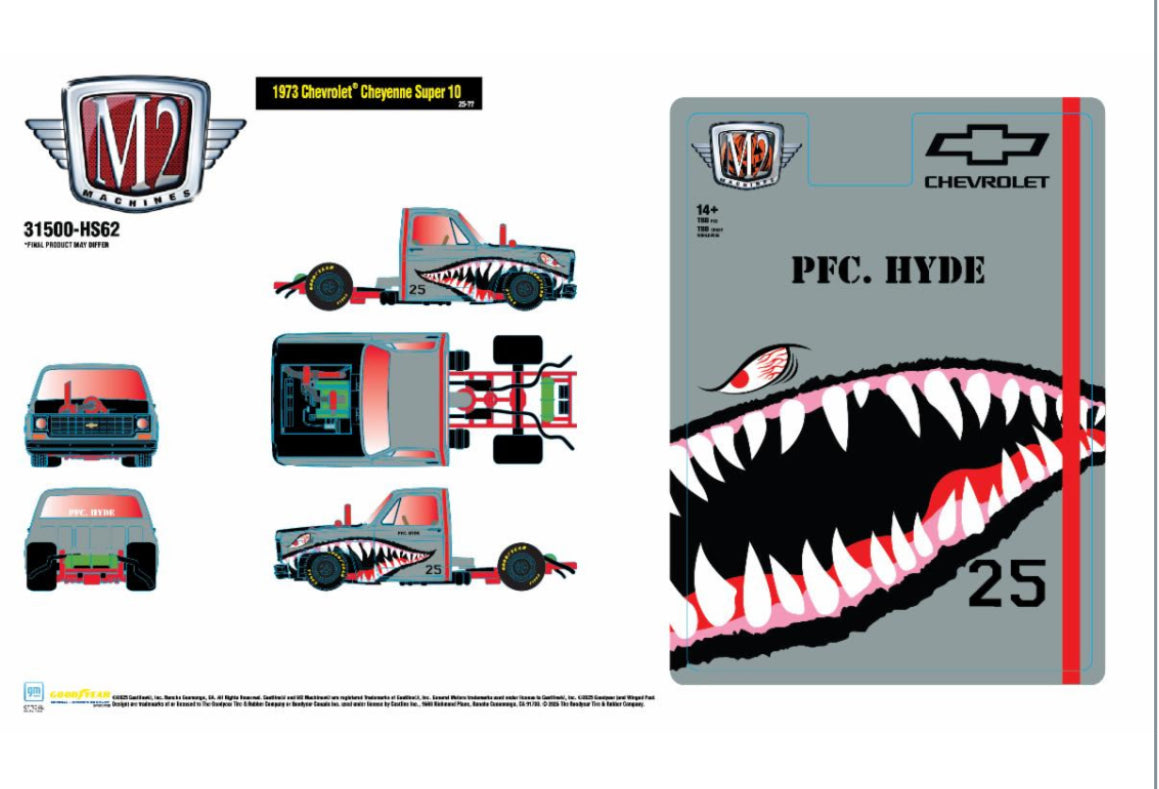 M2 Machines 1973 Chevrolet Cheyenne Super 10 – "PFC. HYDE"