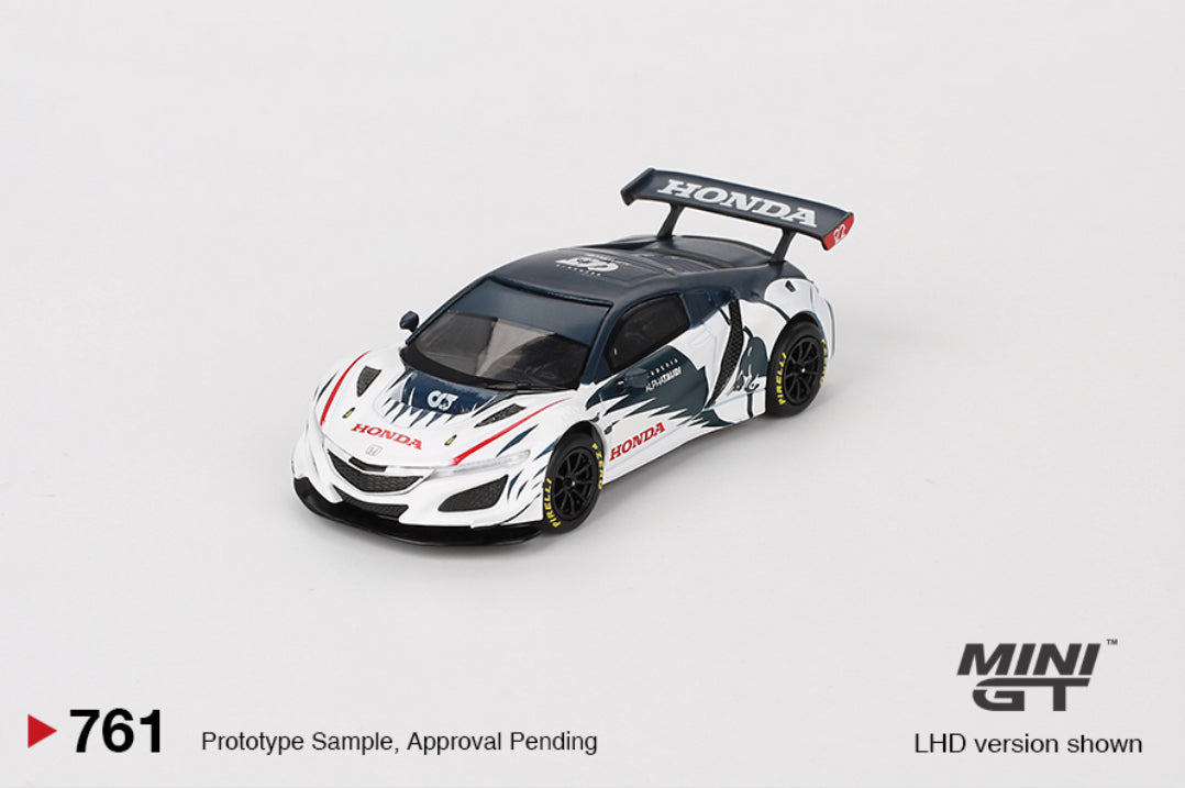 #761 - Mini GT 1:64 Honda NSX GT3 EVO AlphaTauri Yuki Tsunoda 2023 Red Bull Formula Nurburgring