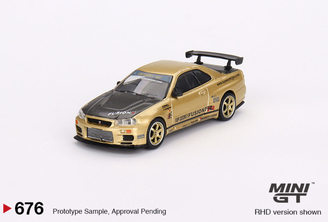 #676 - Nissan Skyline GT-R (R34) Top Secret Top Secret Gold Japan Exclusive