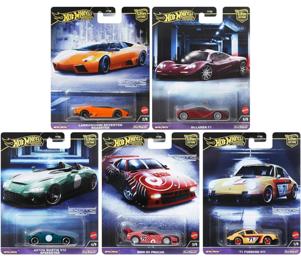 Hot Wheels Car Culture Exotic Envy 2024 - Set of 5