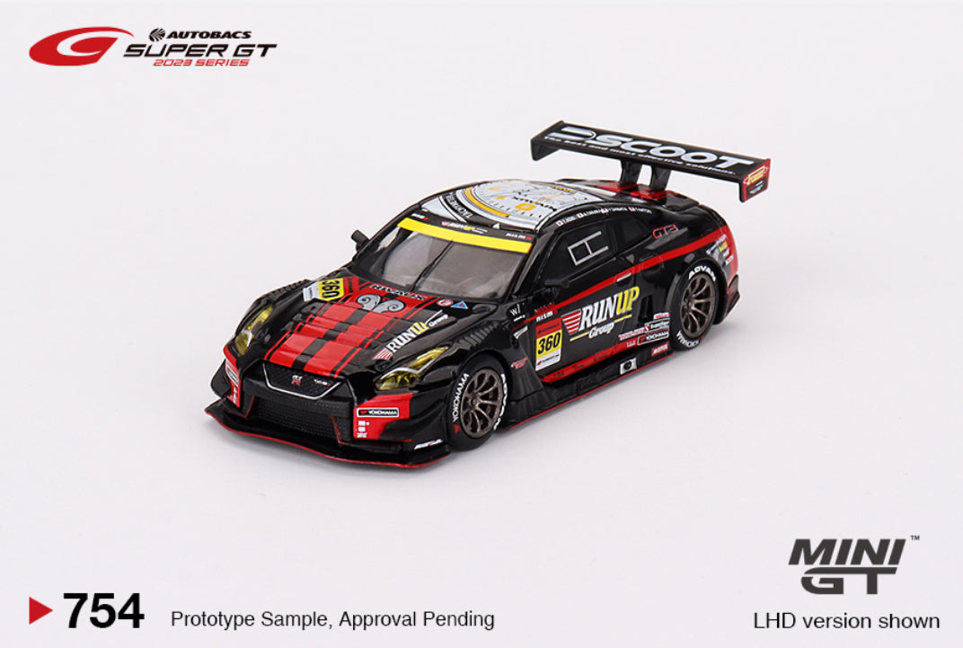 #754 - Mini GT 1:64 Super GT Series Nissan GT-R NISMO GT3 #360 “RUNUP RIVAUX GT-R” TOMEI SPORTS 2023 – Japan Exclusives - #754