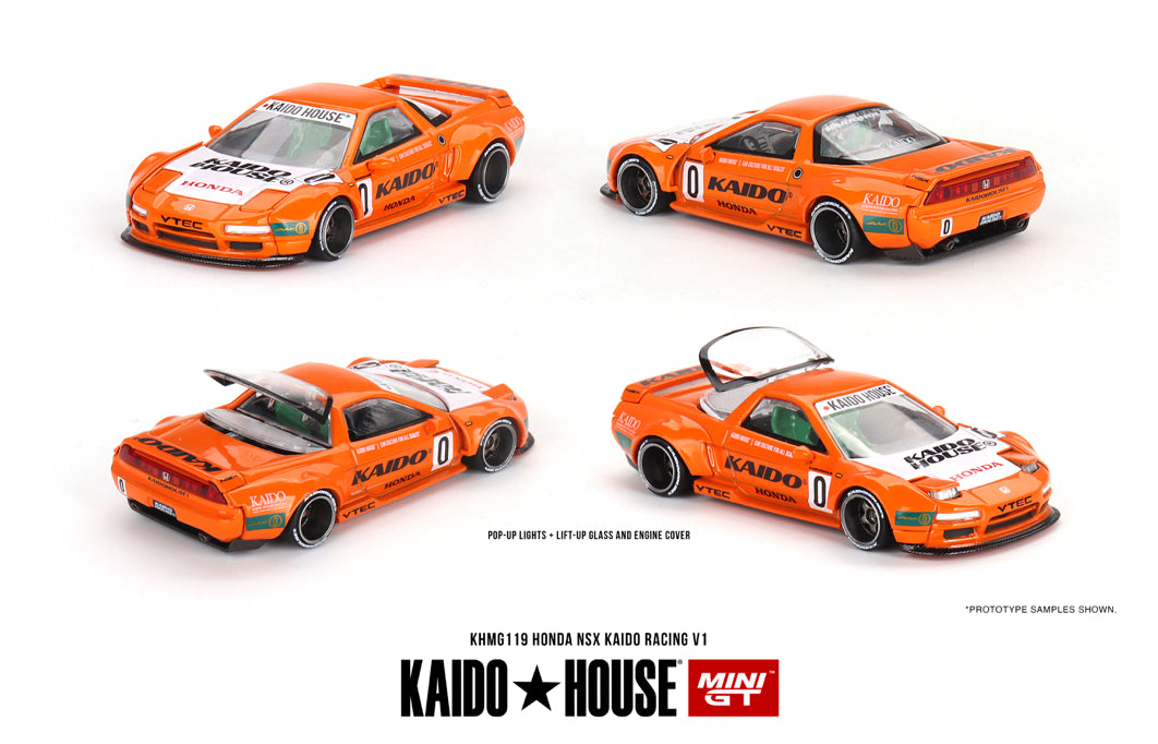 #119 - Kaido House x Mini GT 1:64 Honda NSX Kaido Racing V1 - Orange