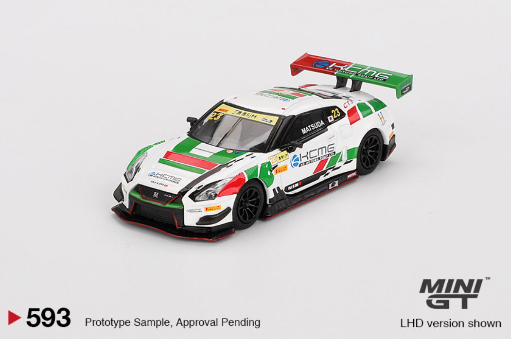 #593 - Mini GT 1:64 Nissan GT-R NISMO GT3 #23 KCMG 2018 FIA GT World Cup Macau