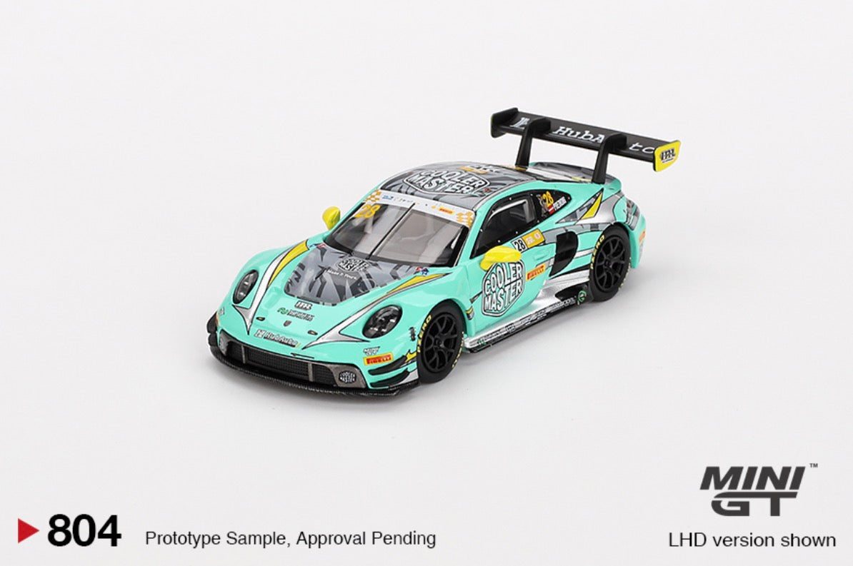 804 - Mini GT 1:64 Porsche 911 GT3 R #28 HubAuto Racing2023 FIA GT