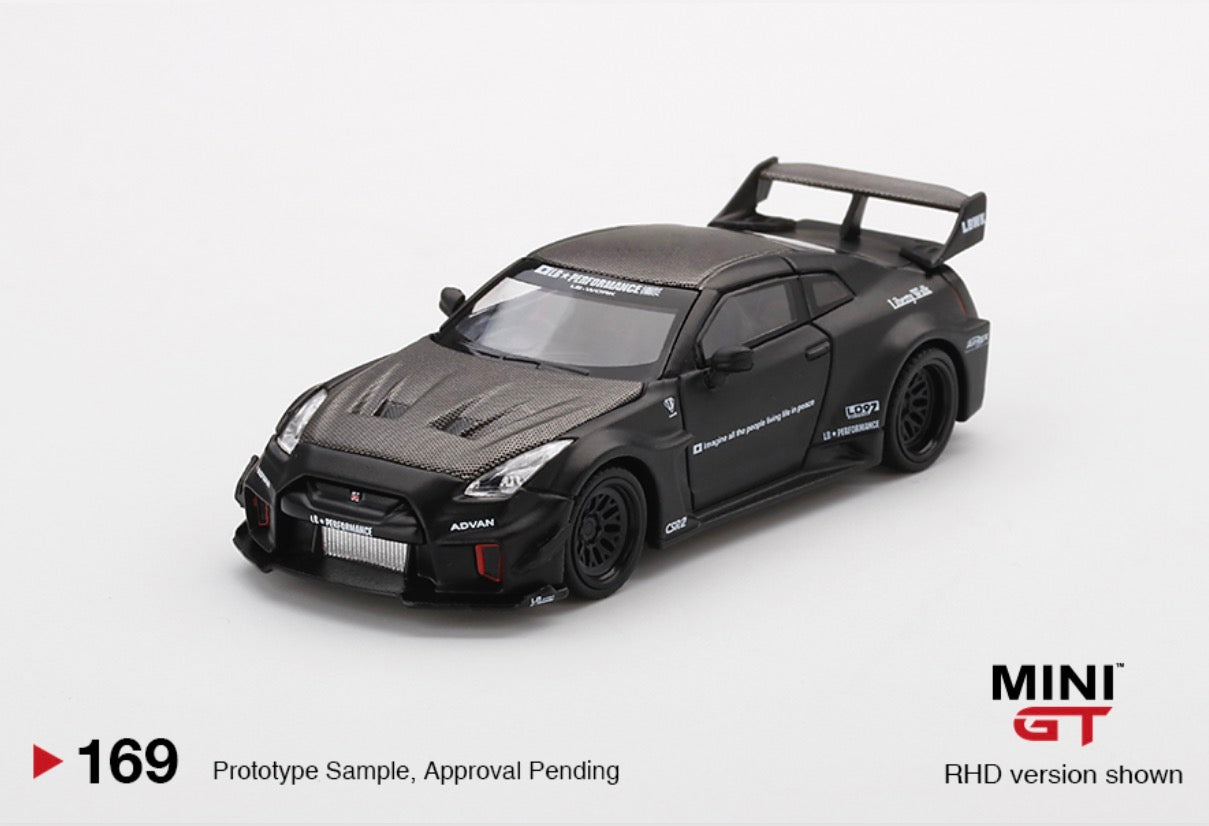 #169 - Mini GT 1:64 China Exclusive LB-Silhouette WORKS GT NISSAN 35GT-RR Ver.1 Matte Black
