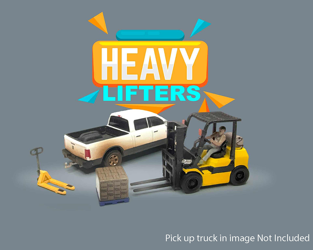 American Diorama 1:64 Figures Heavy Lifters Forklift Set