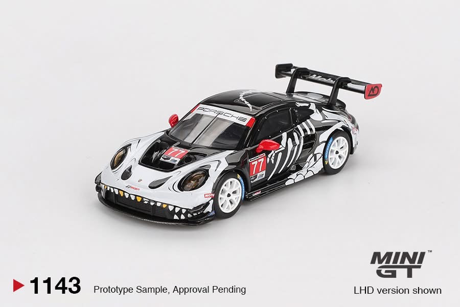 #1143 - *Limit of 4 per order* (Preorder) Mini GT 1:64 Porsche 911 GT3 R #77 AO Racing 2025 IMSA Petit Le Mans