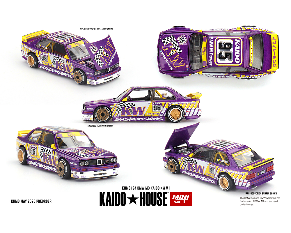 #194 - (Preorder) Kaido House x Mini GT 1:64 BMW M3 Kaido KW V1 – Purple