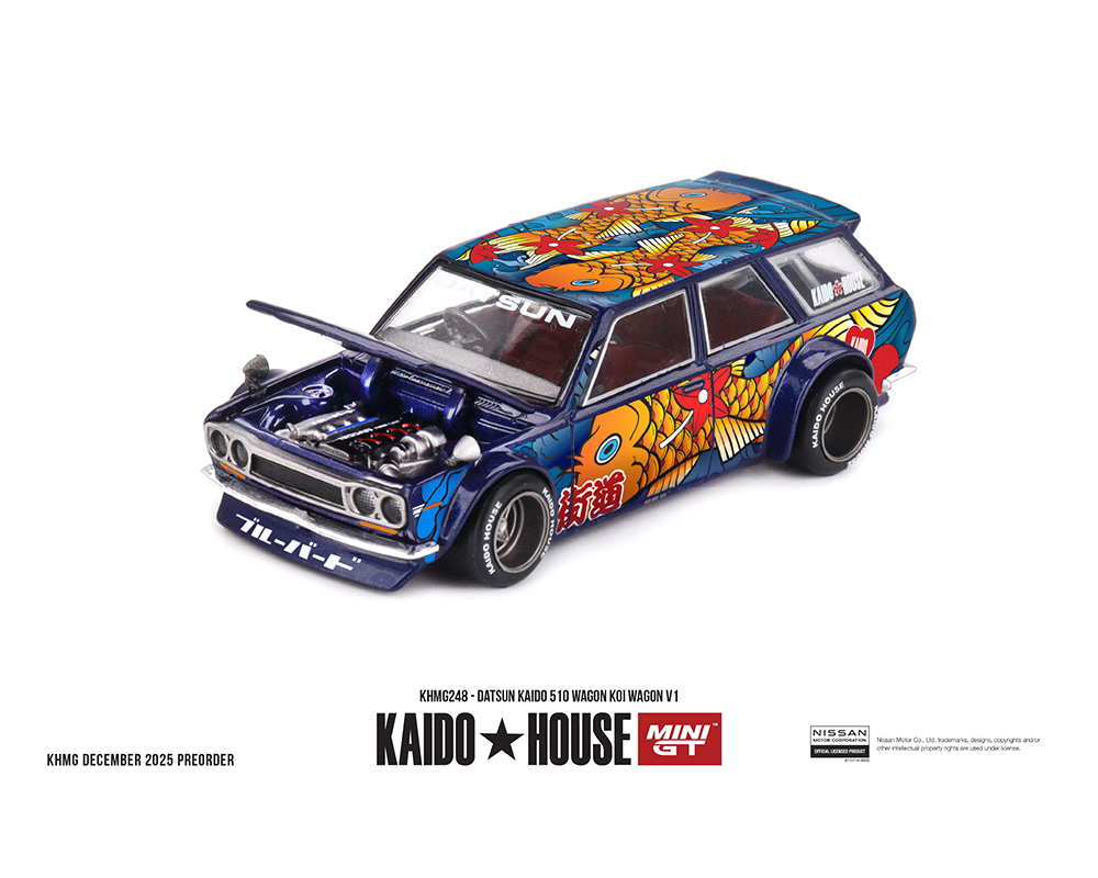 #248 - (Preorder) Kaido House x Mini GT Datsun KAIDO 510 Wagon Koi Wagon V1- Blue - ***Limit 3 per order - Extras will be cancelled