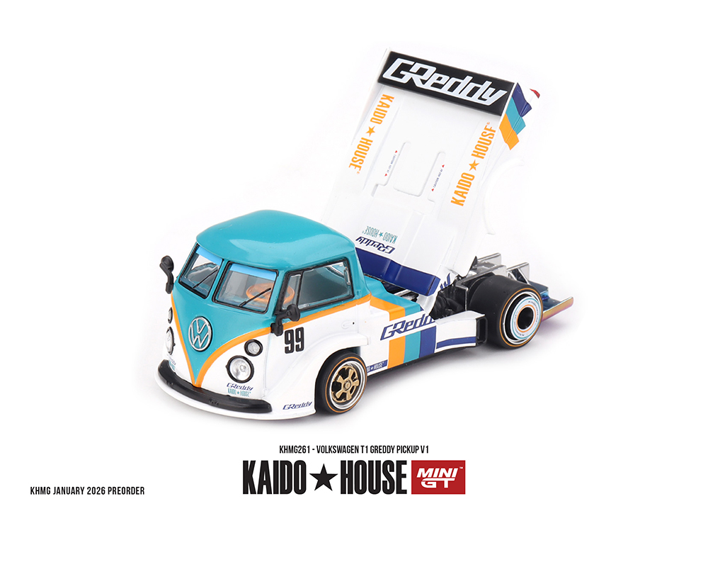 #261 - (Preorder) Kaido House x Mini GT 1:64 Volkswagen T1 GReddy Pickup V1