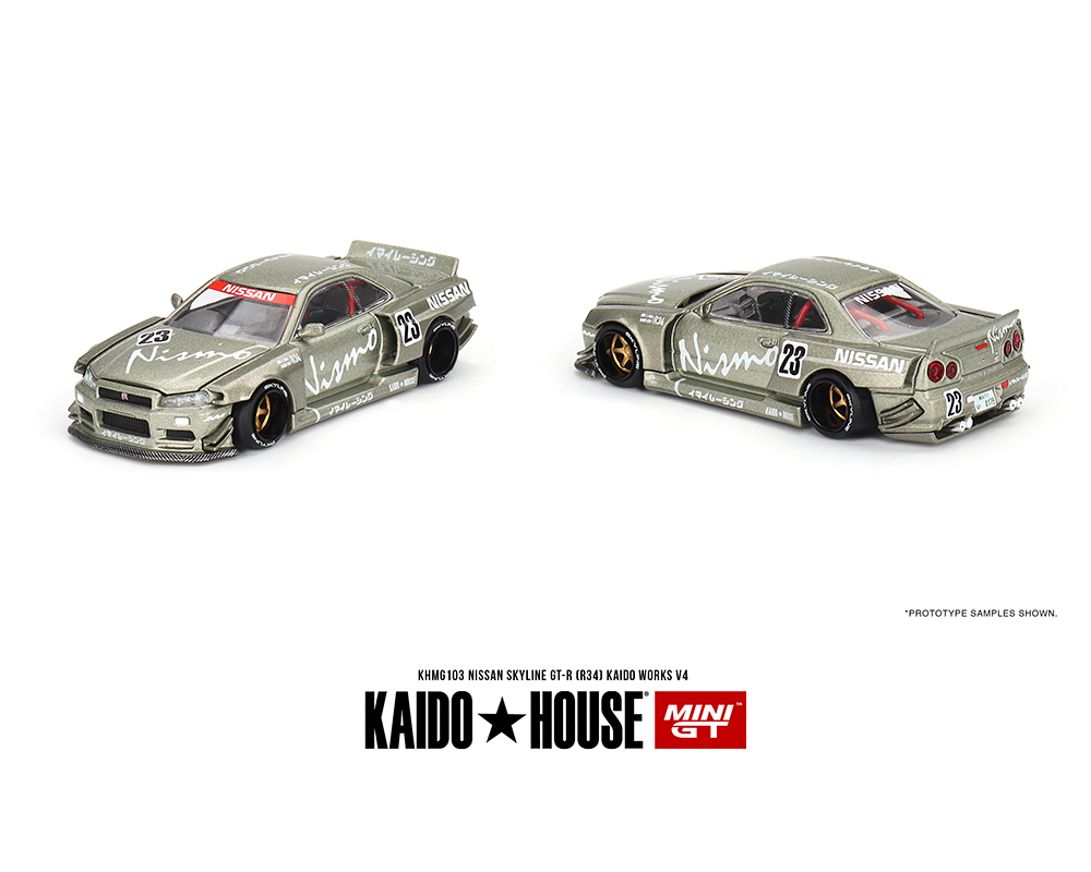 #103 - Kaido House x Mini GT 1:64 Nissan Skyline GT-R (R34) Kaido Works V4