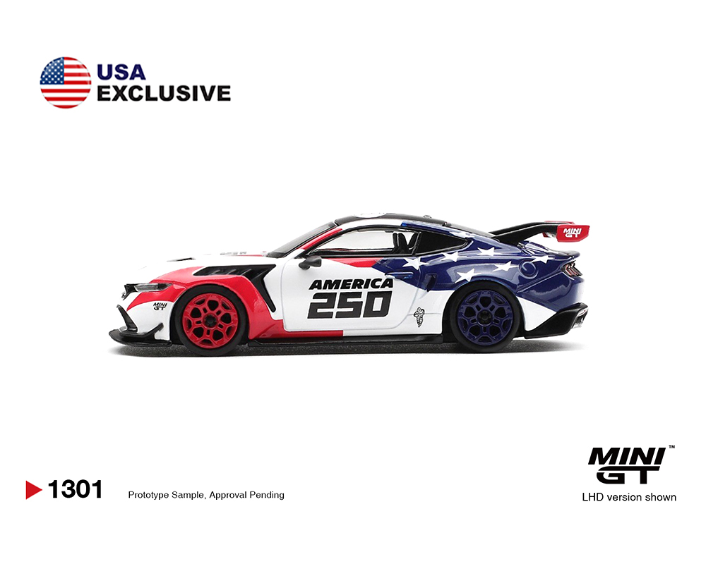 #1301 - (Preorder) Mini GT 1:64 Ford Mustang GTD America 250 USA Exclusive LHD- Limited Edition *Limit 2 Per Order*