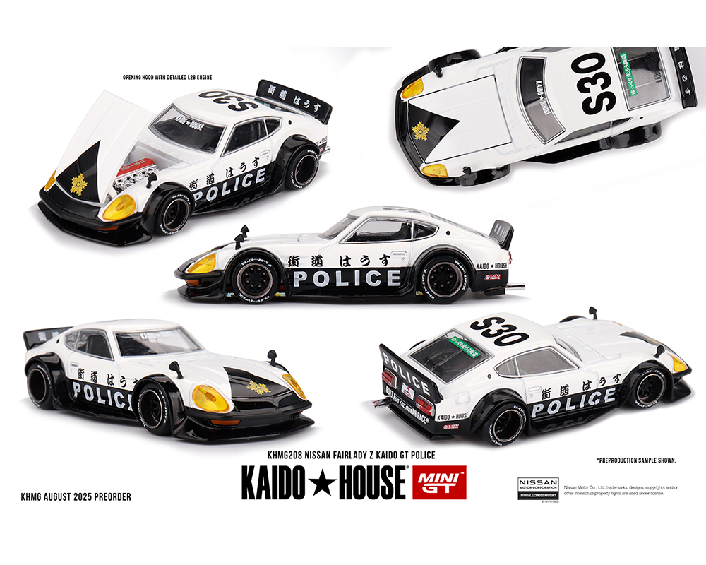 208 - Kaido House x Mini GT 1:64 Nissan Fairlady Z Kaido GT Police