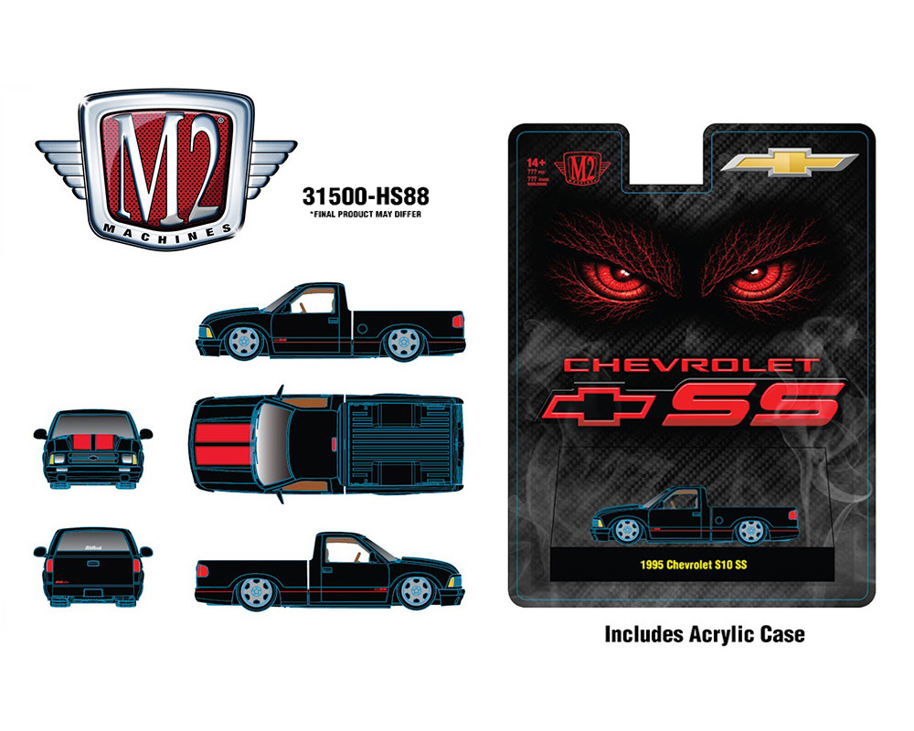 HS88 - M2 Machines 1:64 1995 Chevrolet S10 SS – Black