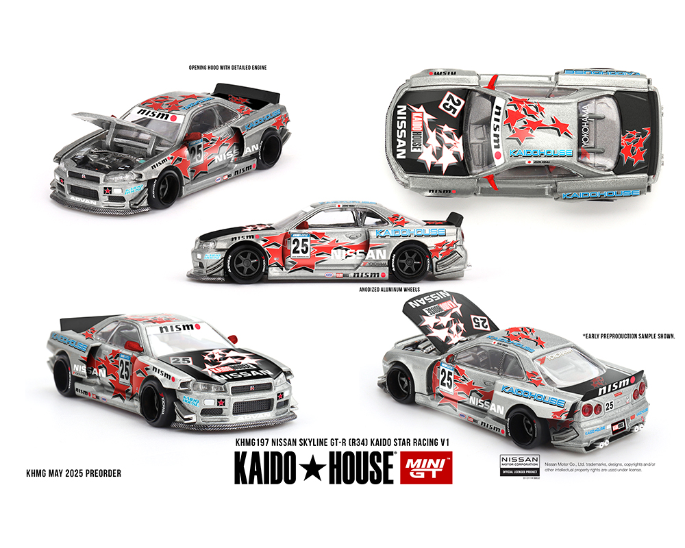197 - Kaido House x Mini GT 1:64 Nissan Skyline GT-R (R34) Kaido