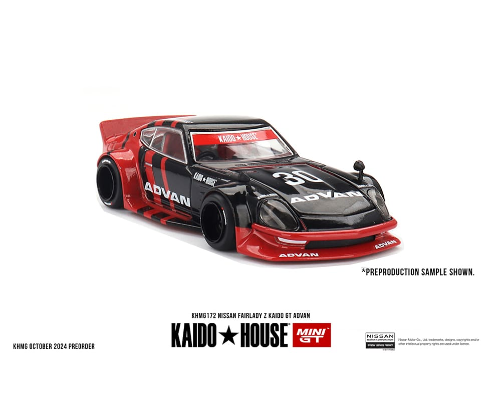 #172 - Kaido House x Mini GT 1:64 Nissan Fairlady Z Kaido GT ADVAN – Black