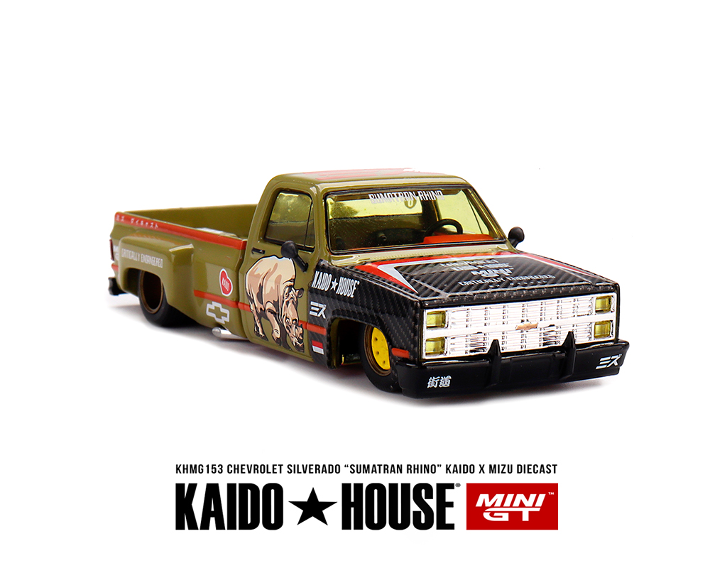 #153 - Kaido House x Mini GT x Mizu Diecast 1:64 Chevrolet Silverado “Sumatran Rhino”