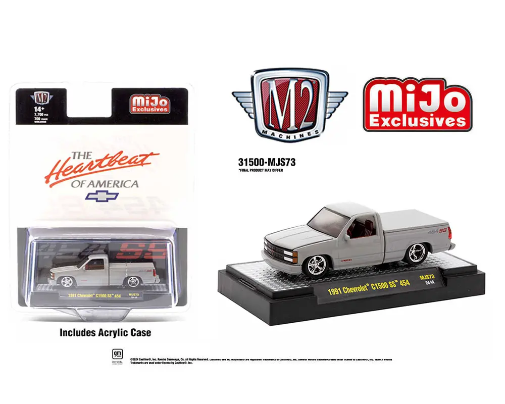 Chase - M2 Machines 1:64 1991 Chevrolet C1500 Ss 454 Pickup Truck Limited Edition – Silver