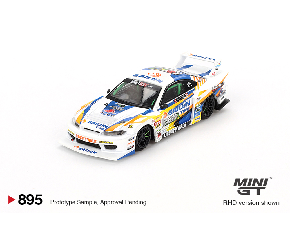 #895 - Mini GT 1:64 Nissan LB-Super Silhouette S15 SILVIA #555 2023 Formula Drift Japan