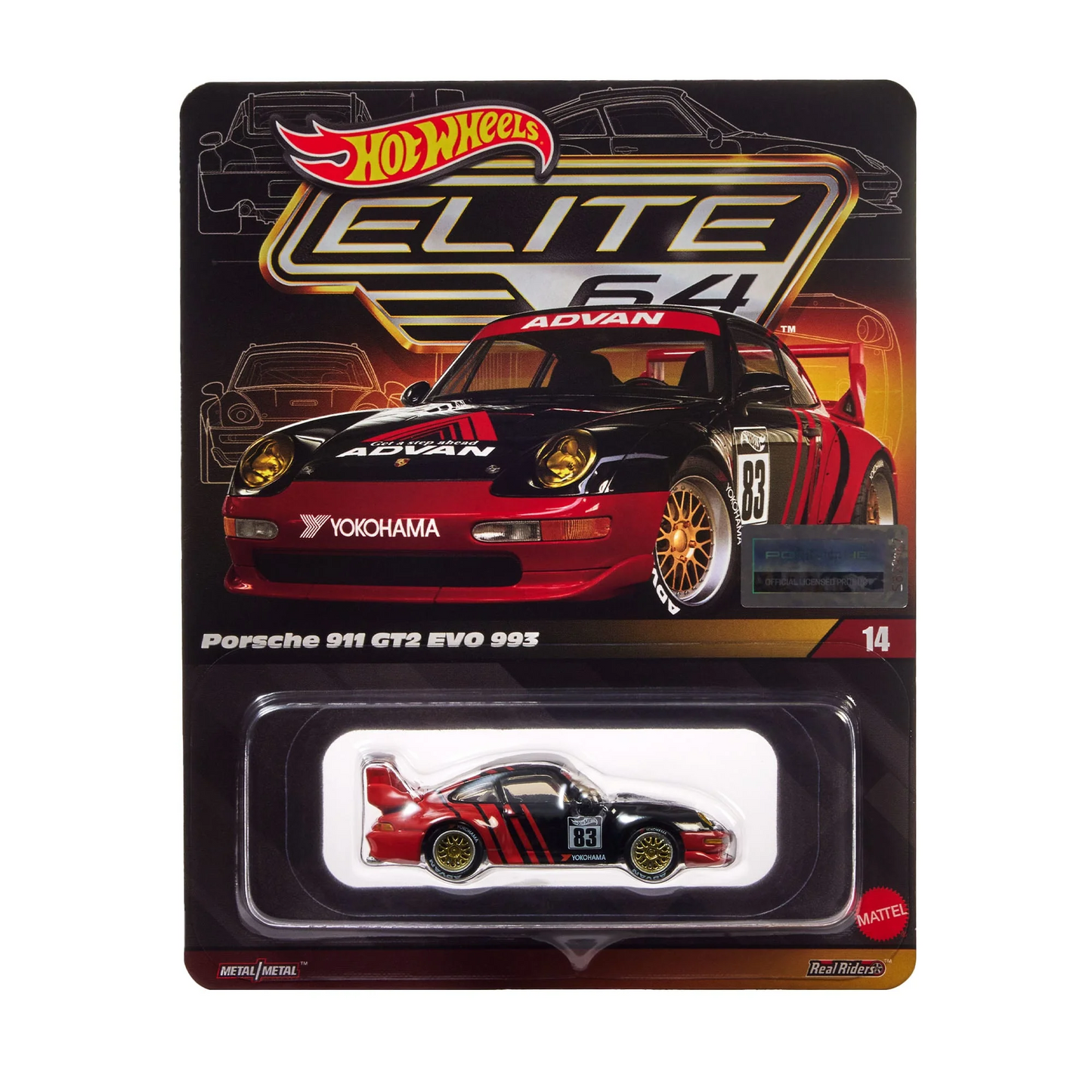Hot Wheels Elite 64 Porsche 911 GT2 EVO 993