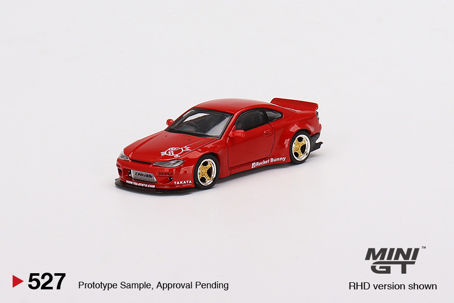 #527 - Mini GT 1:64 Nissan Silvia (S15) Rocket Bunny Red Mijo Exclusives