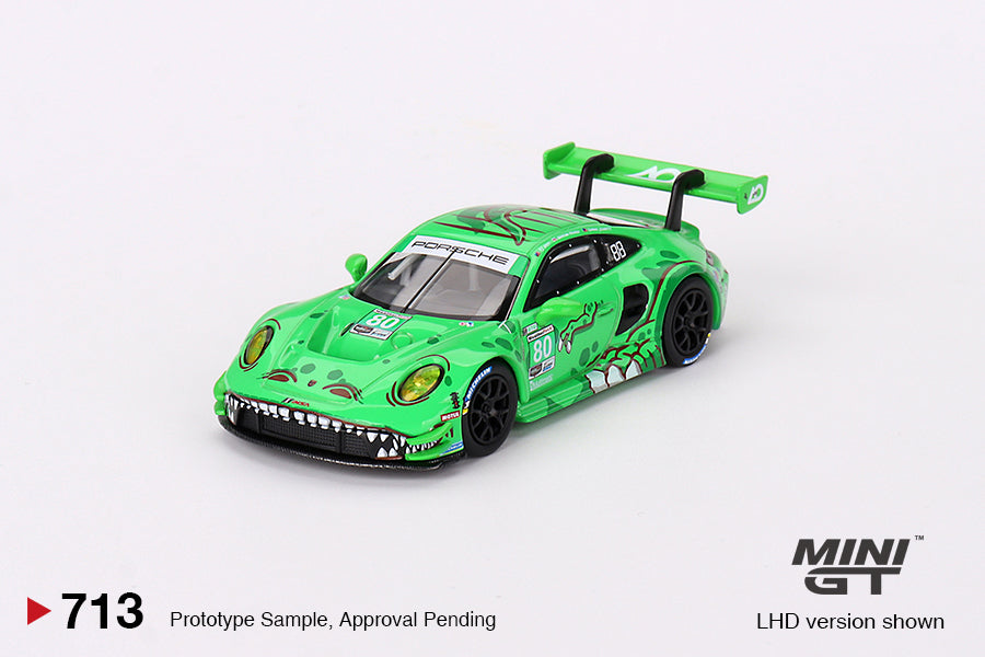 #713 - Mini GT 1:64 Porsche 911 GT3 R #80 GTD AO Racing 2023 IMSA Sebring 12 Hrs