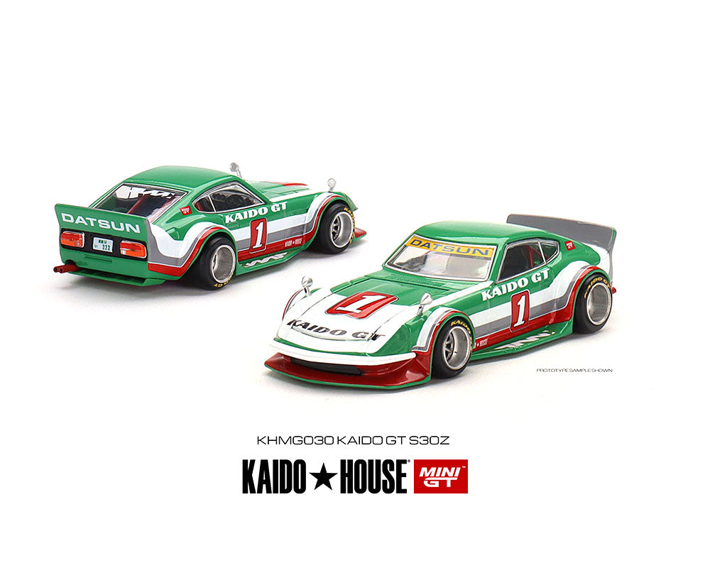 #030 - Kaido House x Mini GT 1:64 Datsun KAIDO Fairlady Z Kaido GT V2 Green With White Limited Edition