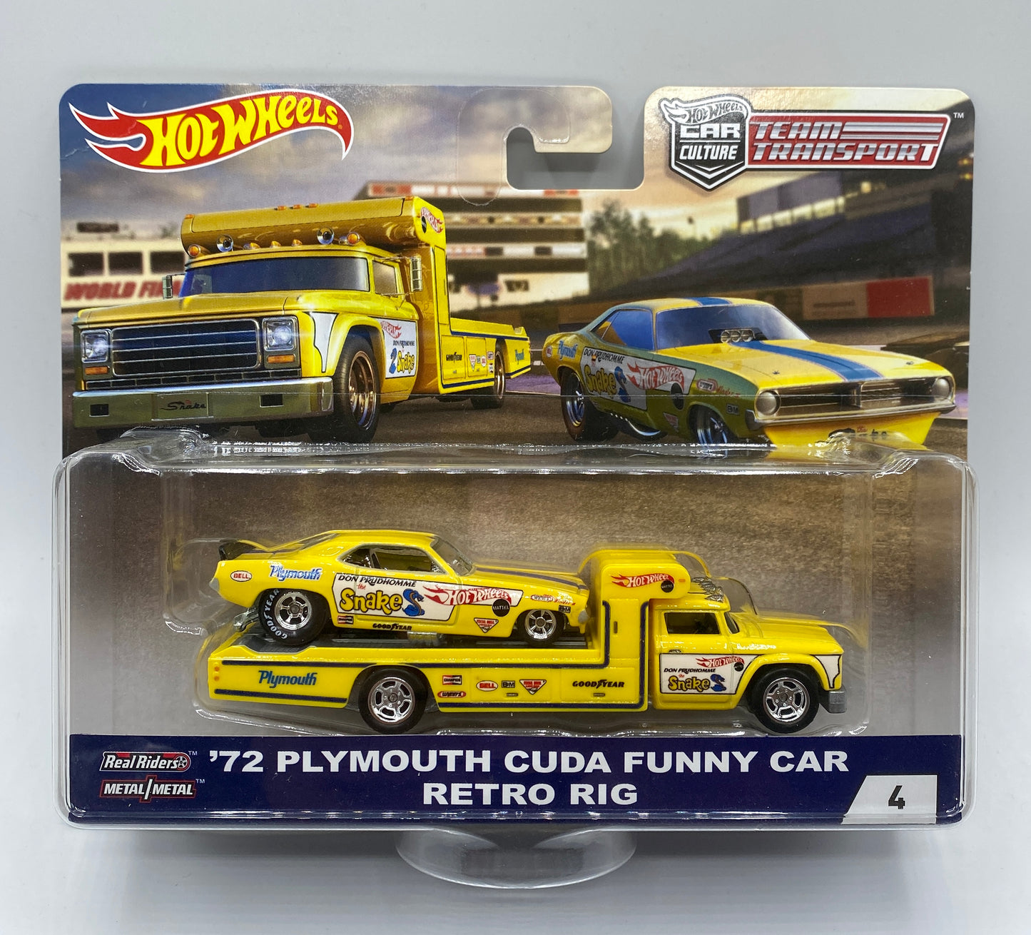 Snake Plymouth Cuda Funny Car Retro Rig