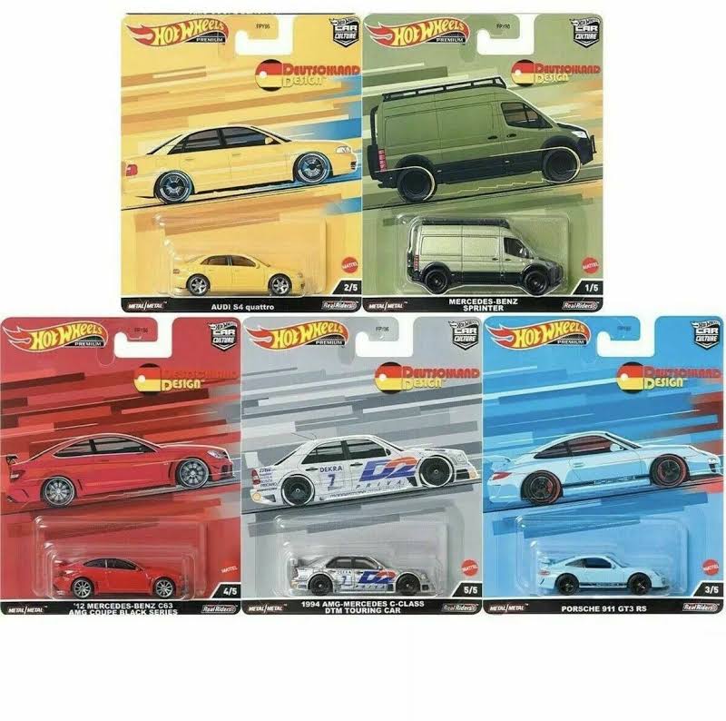 Hot Wheels 2022 Car Culture "Deutschland Design" Set of 5