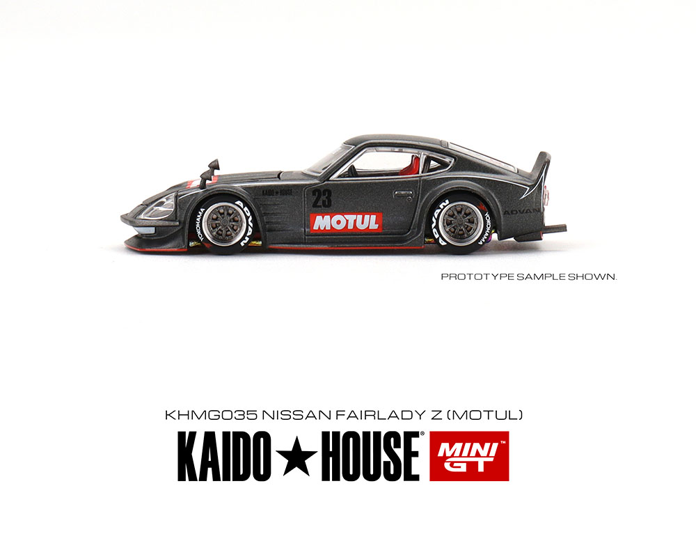 #035 - Kaido House x Mini GT 1:64 Datsun Fairlady Z Motul Z Advan Version 1 (Matte Black) Limited Edition
