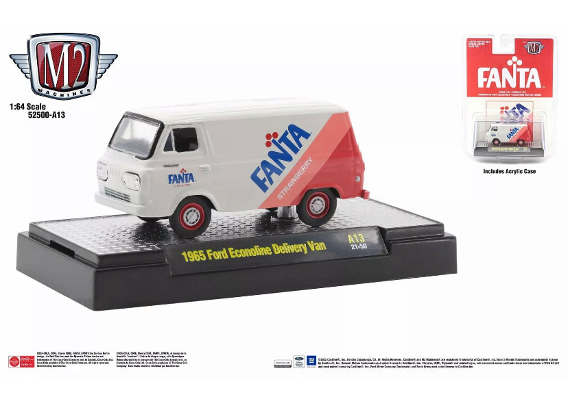 M2 Machines Coke Fanta 1965 Ford Econoline Delivery Van A13