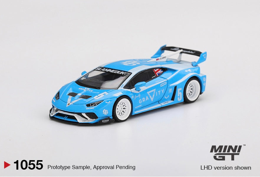 #1055 - Mini GT 1:64 LB★WORKS Lamborghini Huracán GT GRAVITY – Blue