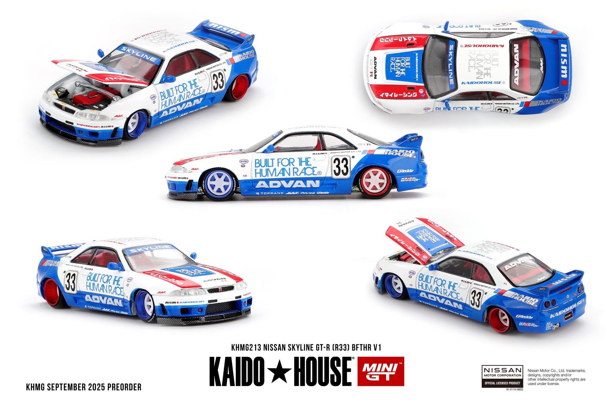 213 - Kaido House x Mini GT Nissan Skyline GT-R (R33) BFTHR V1