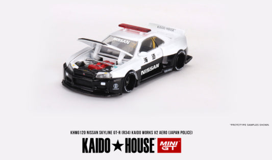 (Preorder) Nissan Skyline GT-R R34 Kaido Works (V2 Aero) Police