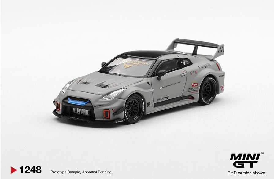 #1248 - Mini GT 1:64 NISSAN LB-Silhouette WORKS GT 35GT-RR Ver.1 – Matt Grey