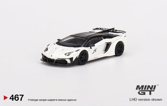 Mini GT - LB-Silhouette WORKS Lamborghini Aventador GT EVO White #467