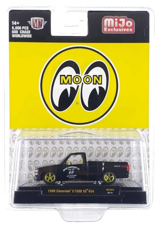M2 Machines 1:64 1990 Chevrolet C1500 454SS Pickup Moon Equipment Matte Black - Mijo Exclusives - Chase