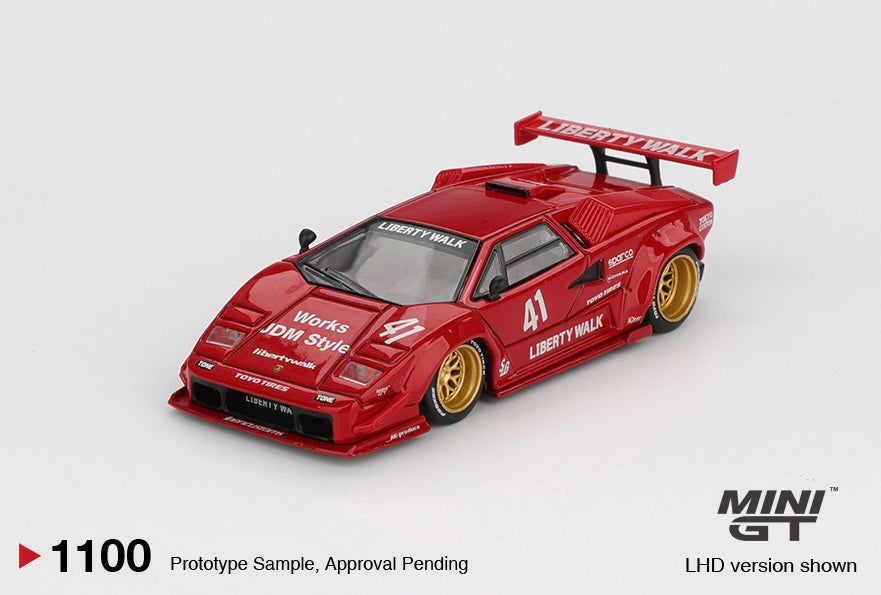 #1100 - Mini GT 1:64 Lamborghini Countach LB-WORKS – Red