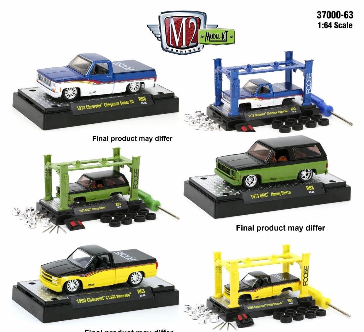 M2 Machines Model Kit 3 Pack