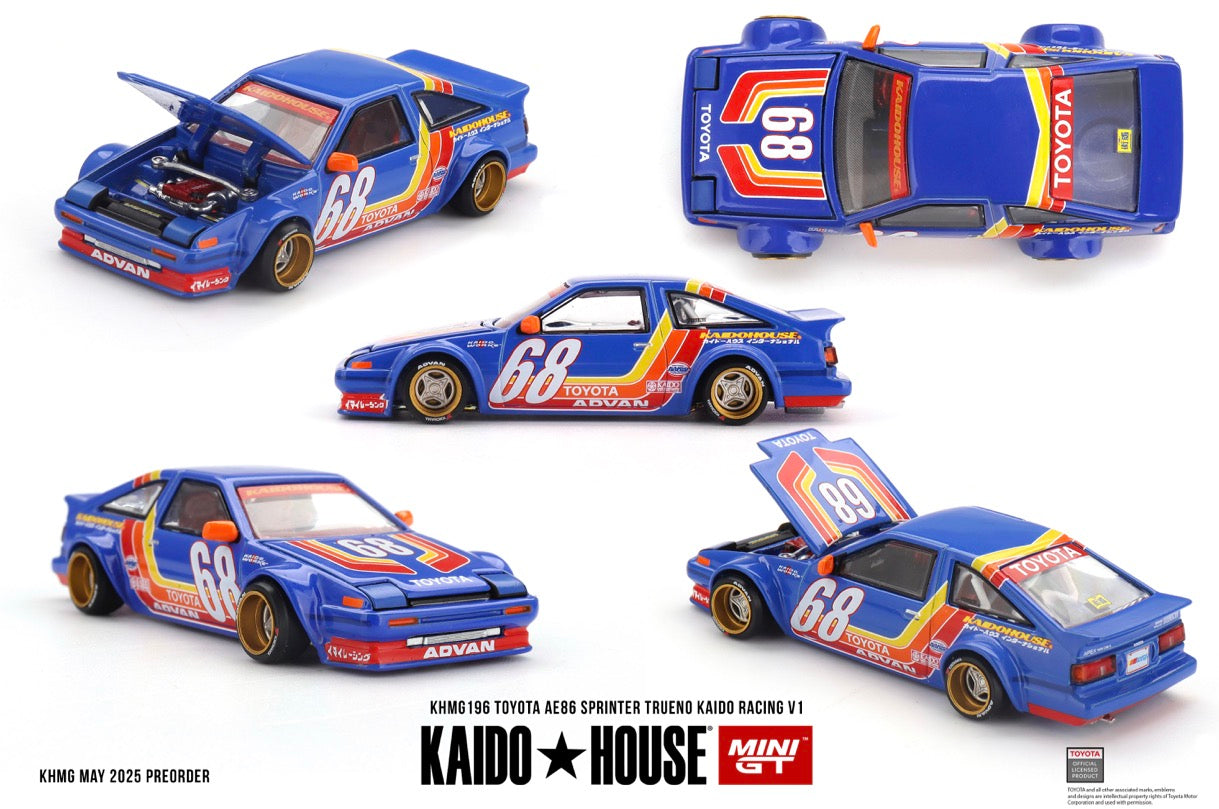 #196 - Kaido House x Mini GT 1:64 Toyota AE86 Sprinter Trueno Kaido Racing V1- Blue