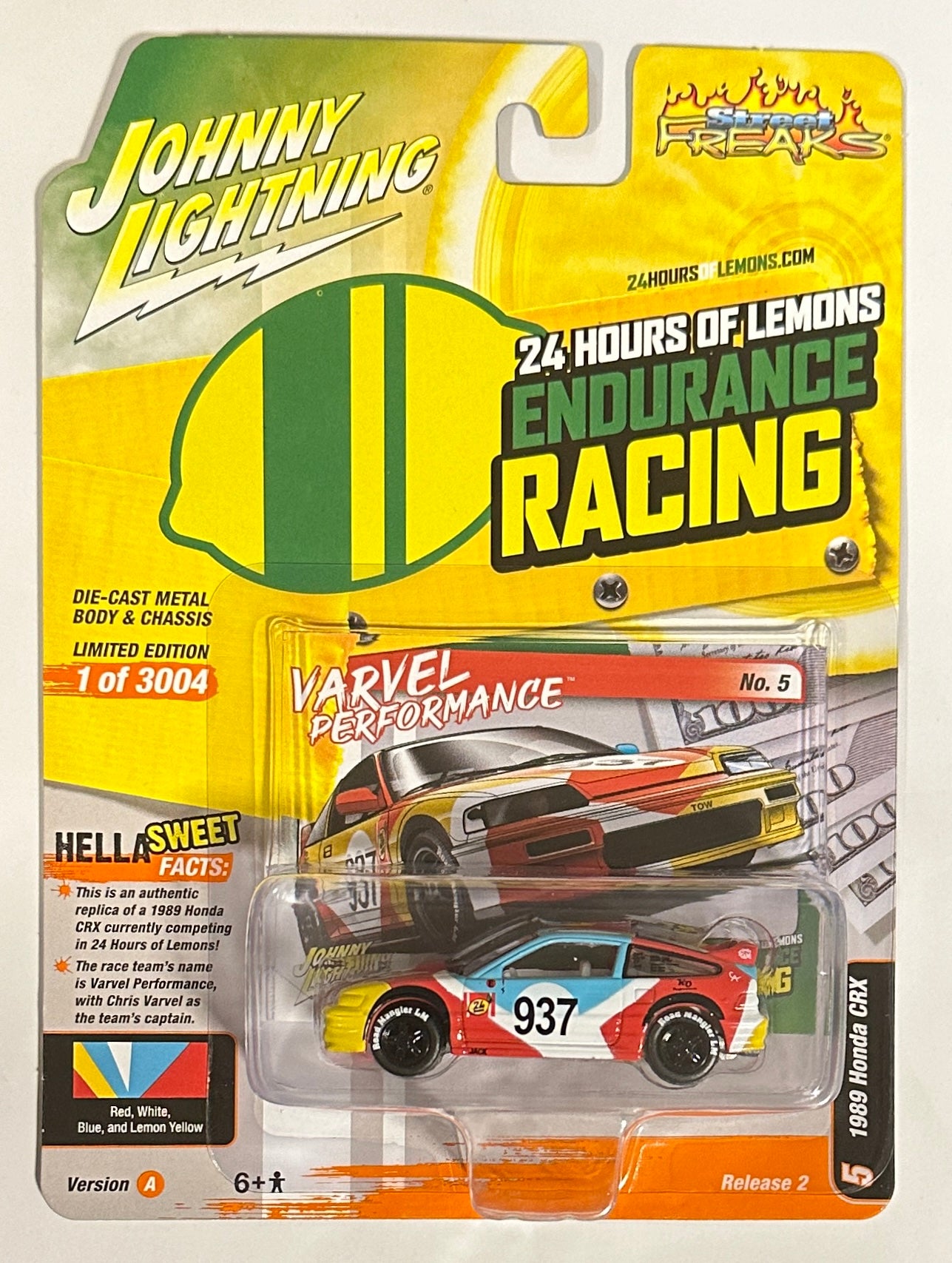 Johnny Lightning 1989 Honda CRX – Torpedo Garage Diecast