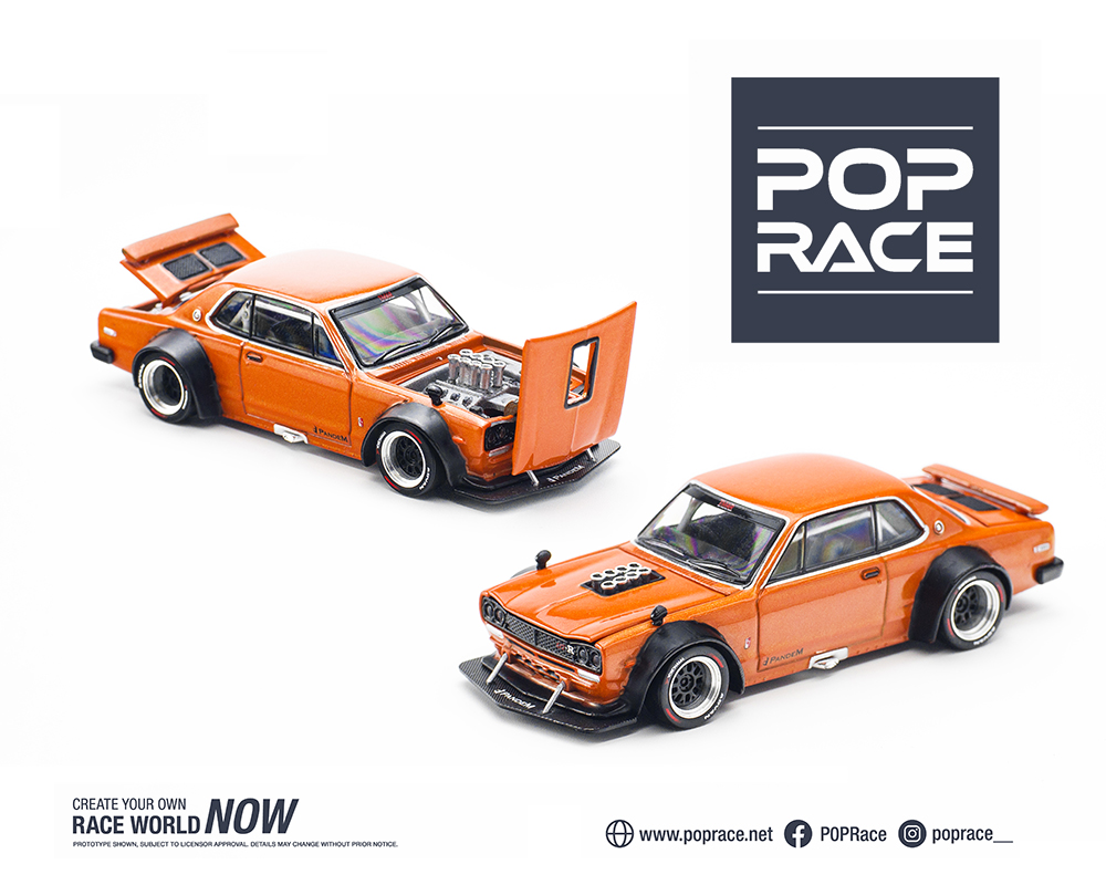 Pop Race 1:64 SKYLINE GT-R V8 DRIFT (HAKOSUKA) PANDEM – ORANGE ...