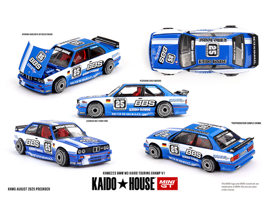 #223 - (Preorder) Kaido House x Mini GT BMW M3 Kaido Touring Champ V1 – Blue/White