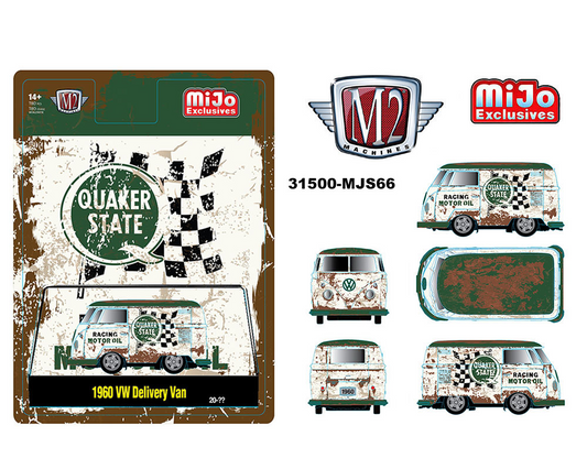 M2 Machines 1:64 1960 Volkswagen Delivery Van QUAKER STATE Weathered Limited 4,800 Pieces