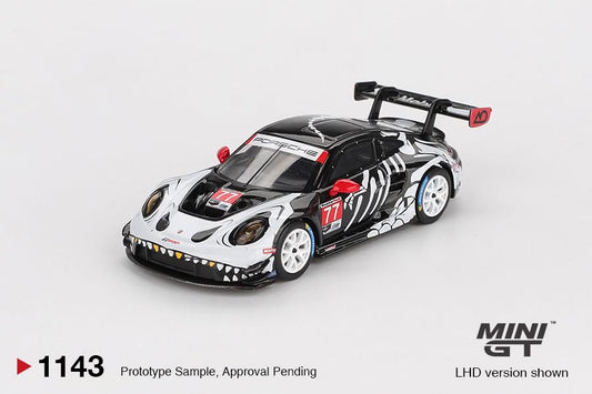 #1143 - *Limit of 4 per order* (Preorder) Mini GT 1:64 Porsche 911 GT3 R #77 AO Racing 2025 IMSA Petit Le Mans