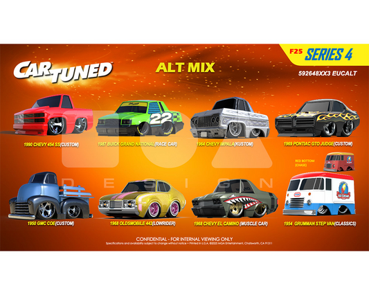 (Preorder) CarTuned 1:64 Series 4 Hobby Alternate 2025 Assortment of 8 - Sealed Case of 8 cars  ***Limit of 2 cases per order***