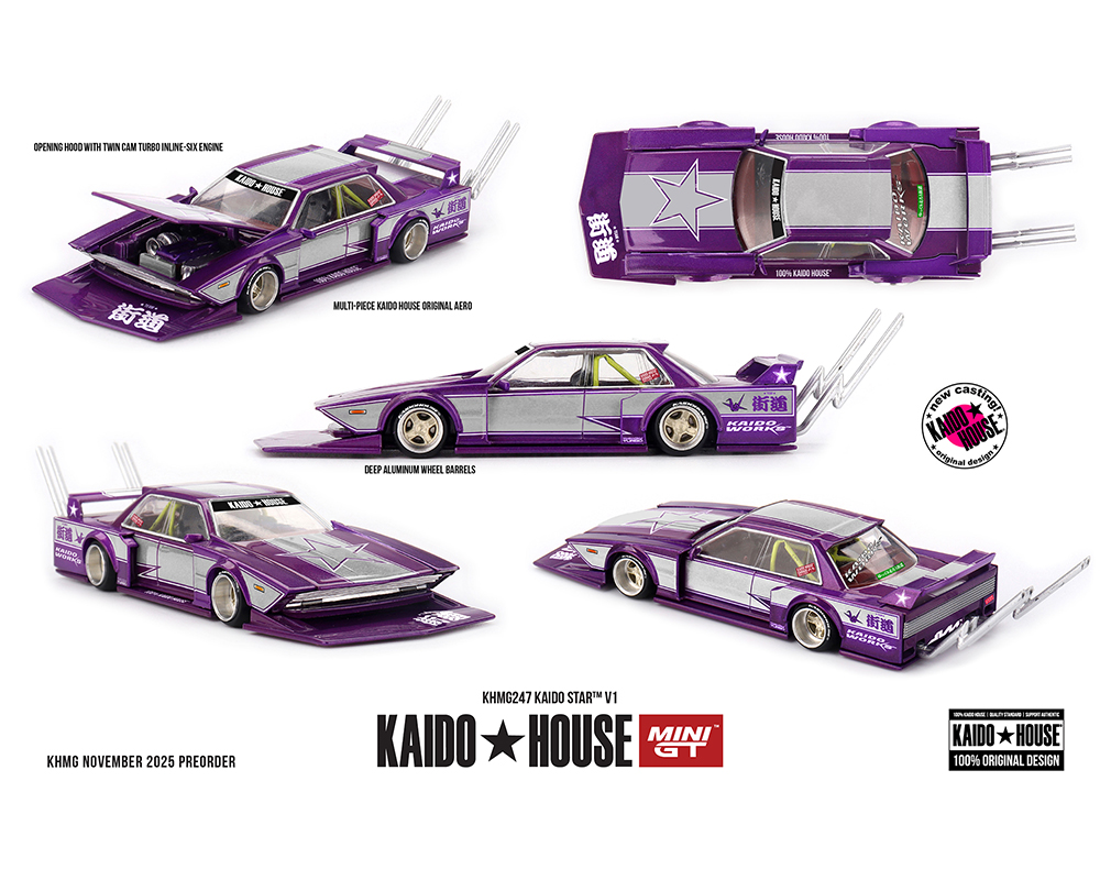 #247 - (Preorder) Kaido House x Mini GT Kaido Star V1- Purple Silver