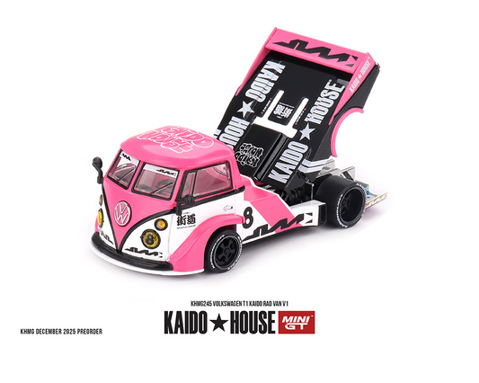 #245 - (Preorder) Kaido House x Mini GT Volkswagen T1 KAIDO RADVAN V1 – Pink - ***Limit 3 per order - Extras will be cancelled