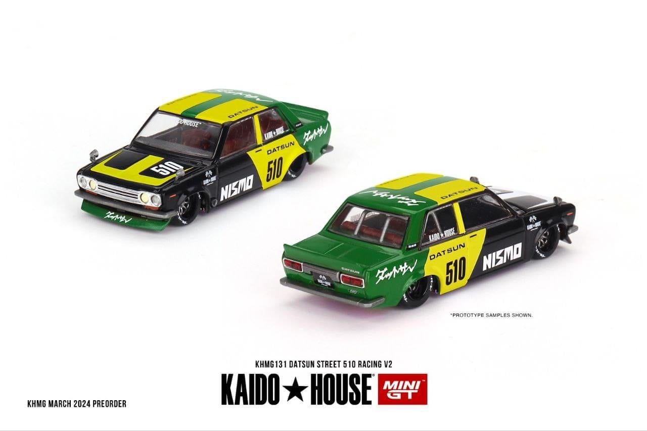 (Preorder) Kaido House x Mini GT 1:64 Datsun Street 510 Racing V2 – Black Yellow